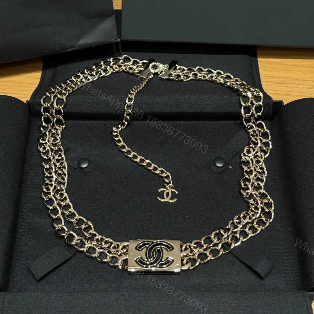 CHANEL 高仿 女款 雙C金屬鏈條腰鏈 時尚百搭配件 — view 1