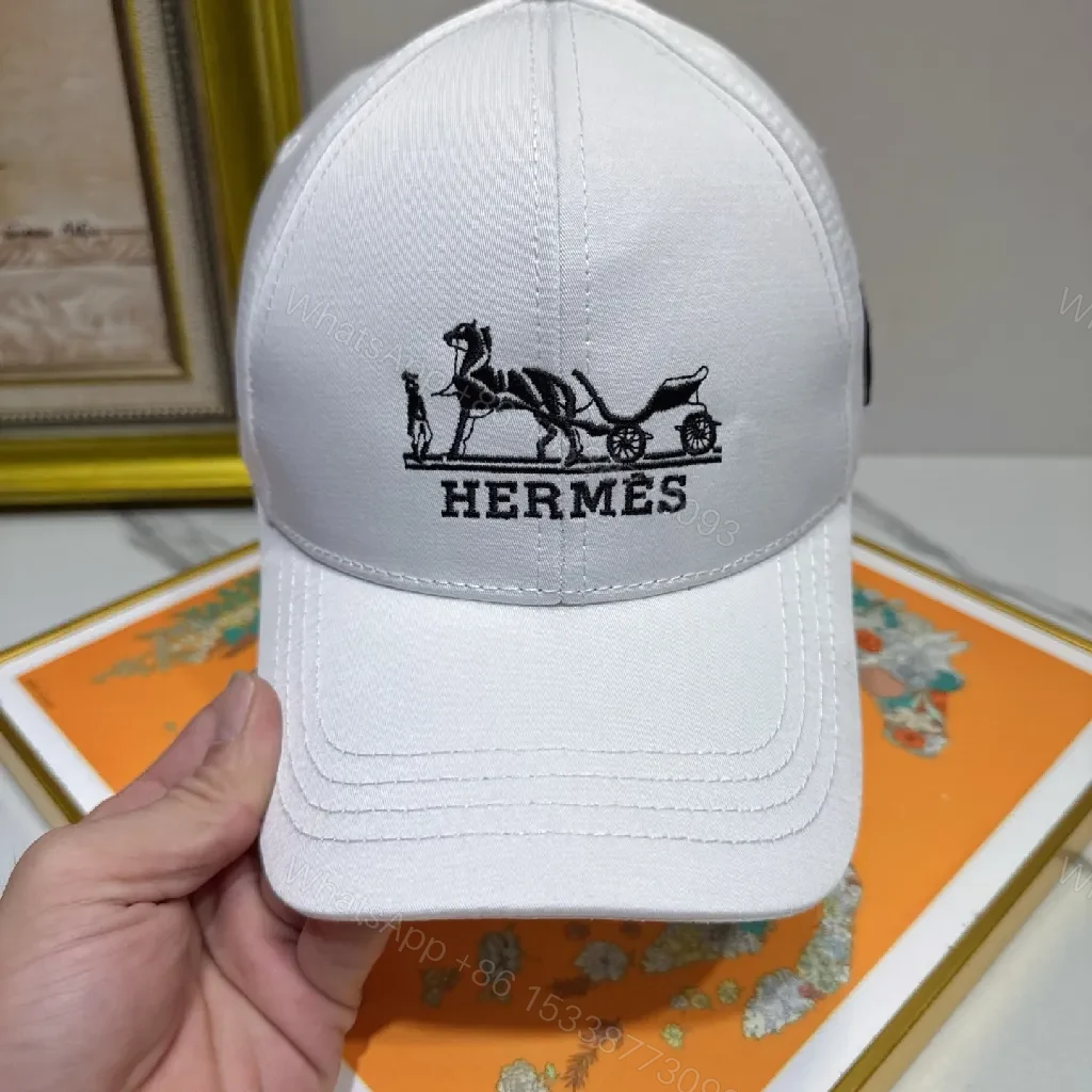 View 9 of White Cotton Cap, Clean Luxury, Six-Panel, Subtle Logo, Cap