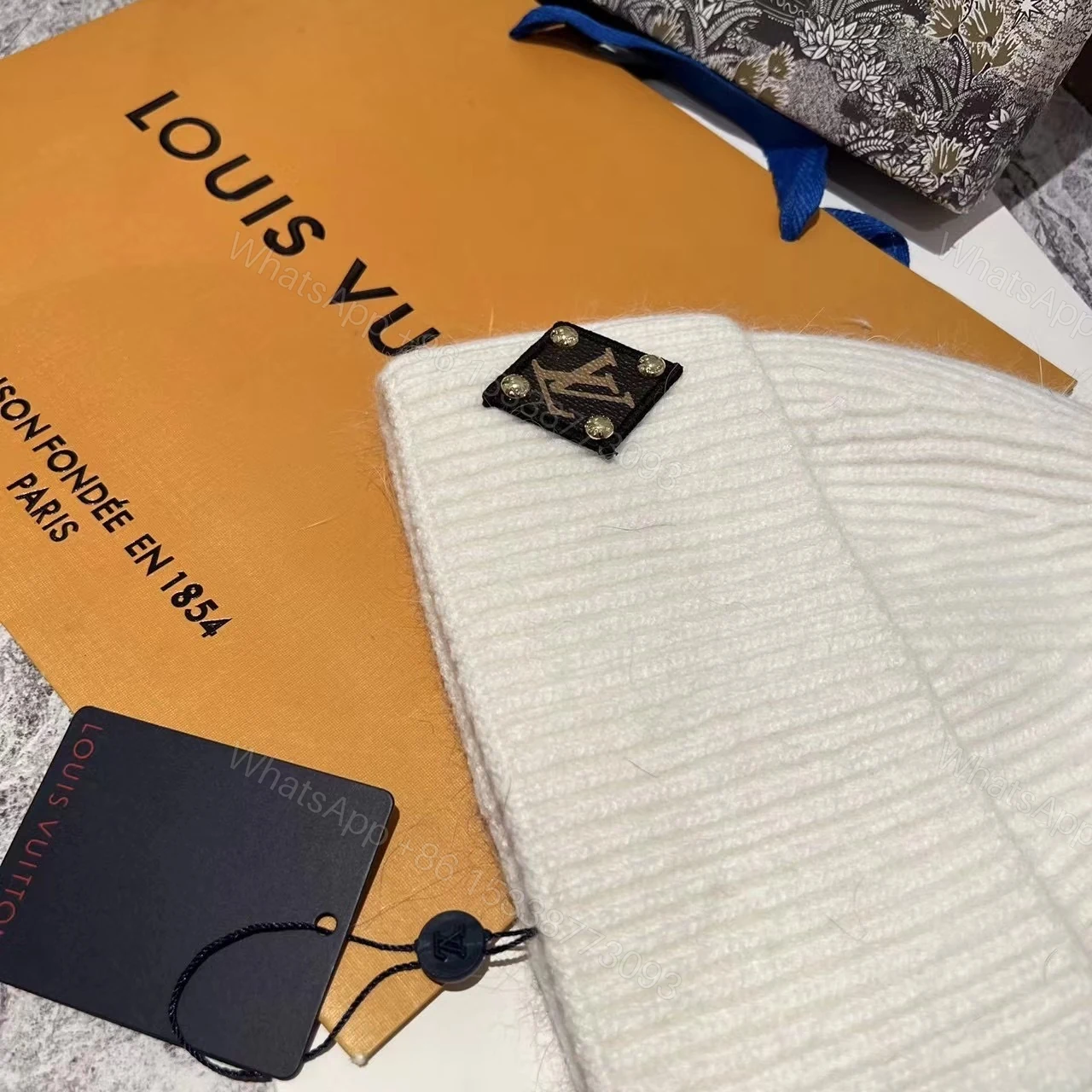 View 3 of Louis Vuitton Lv Beanie White