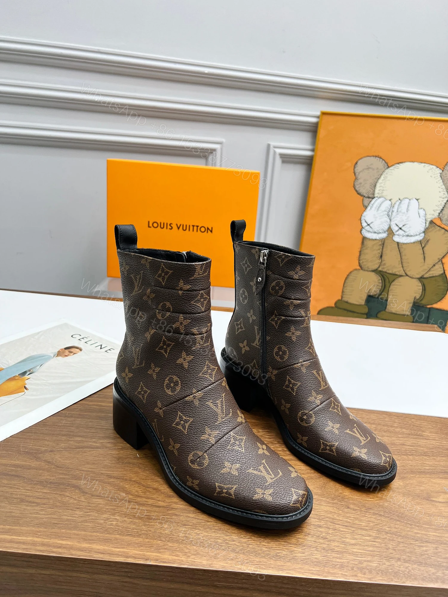 View 2 of LOUIS VUITTON JAZZ BOOTS MONOGRAM EBENE BROWN 1ADBKP