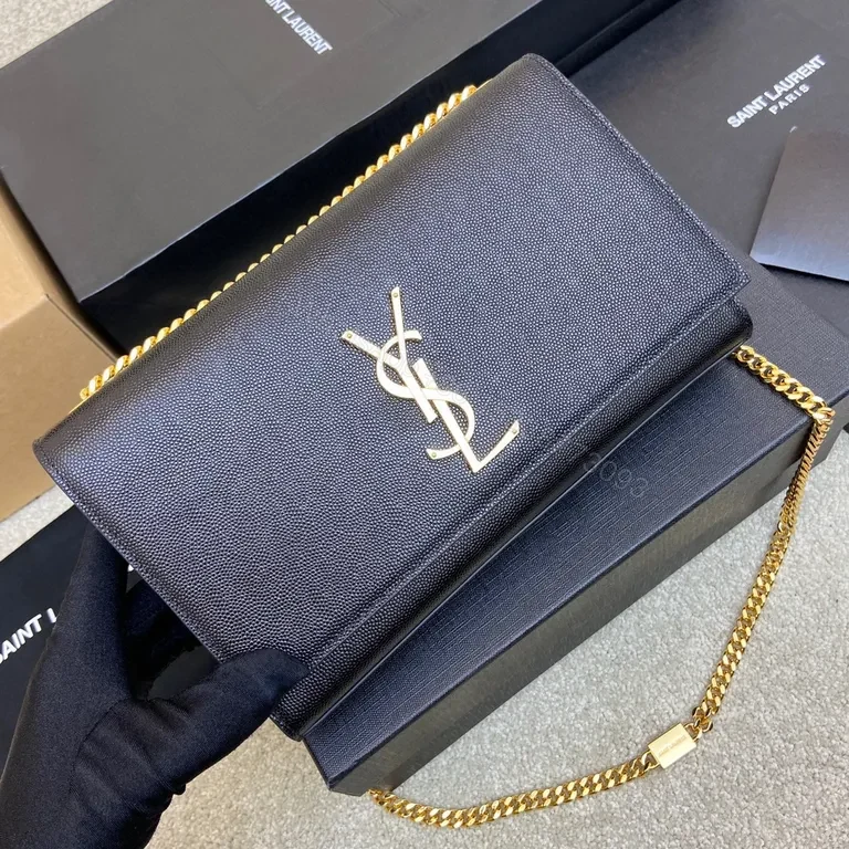 View 8 of Saint Laurent Kate Wallet on Chain: Luxury, Compact, Hands-Free