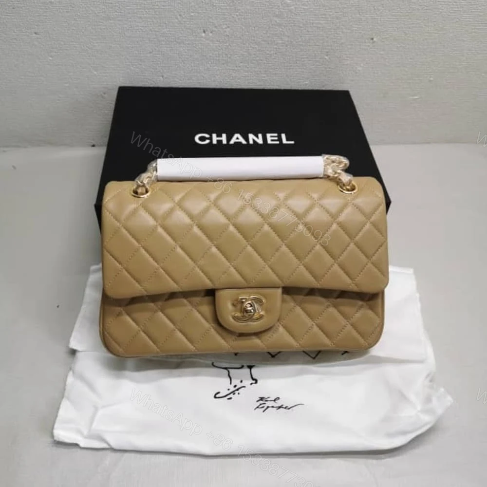 View 2 of Chanel Classic Flap Beige Gold Hardware 33Cm