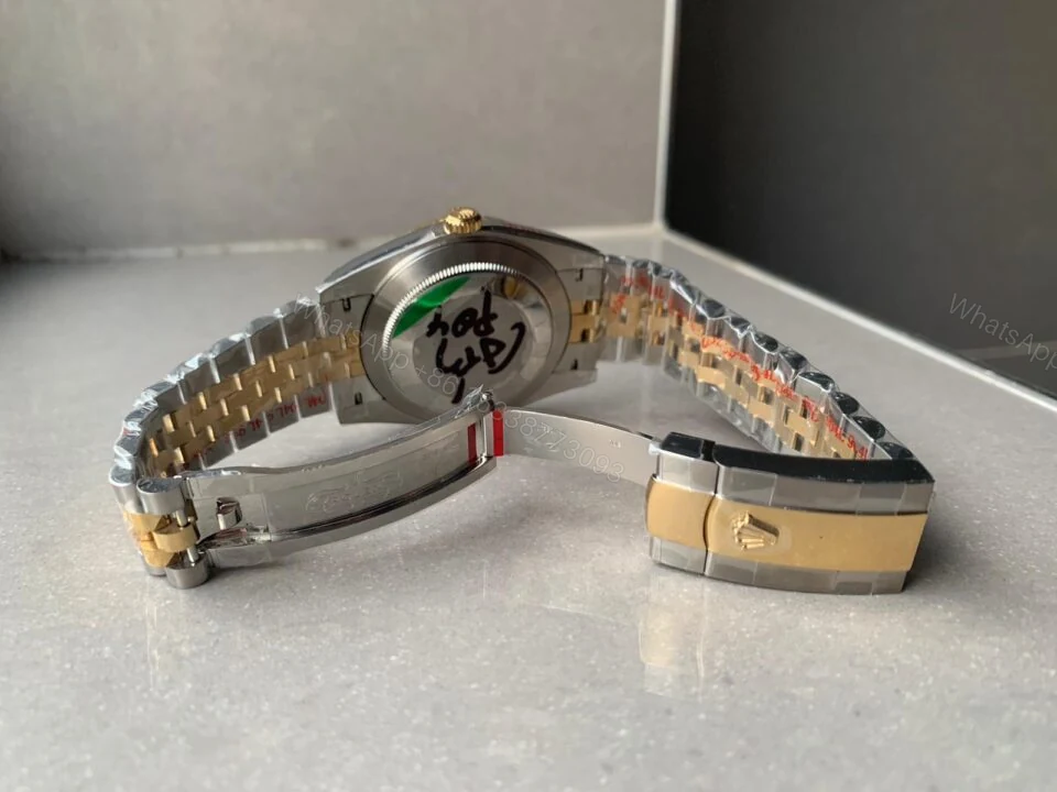 View 8 of REF Factory 1:1 Best Rolex New DateJust 41 126334 SS/YG Edition Gray Dial Green Roman Markers A3235