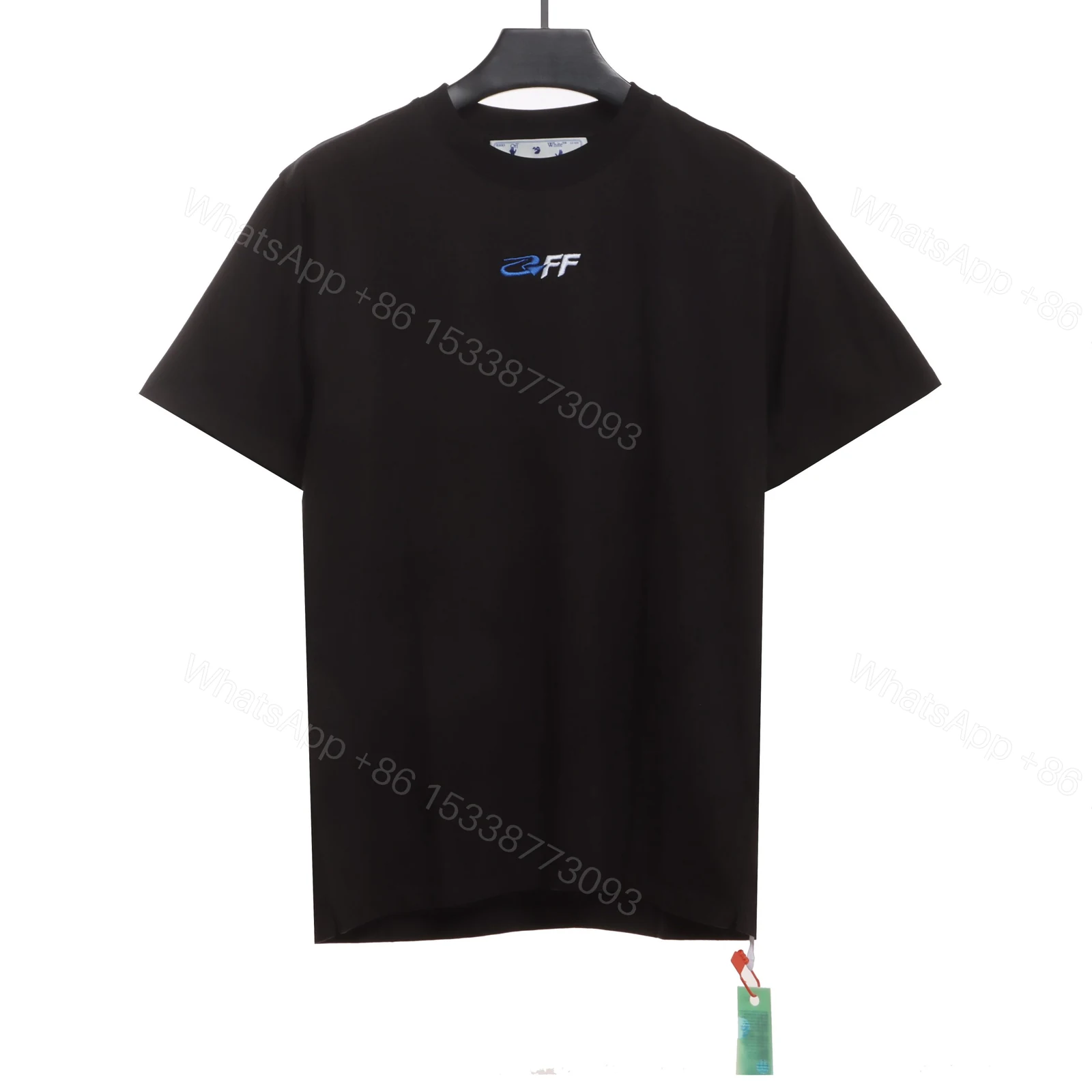 View 2 of Off White Embroidered Logo Arrow Slogan T-Shirt