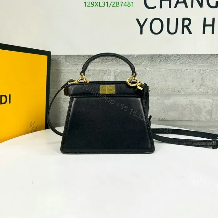 View 6 of Fendi Beige Peekaboo ISeeU Small Bag ZB7481