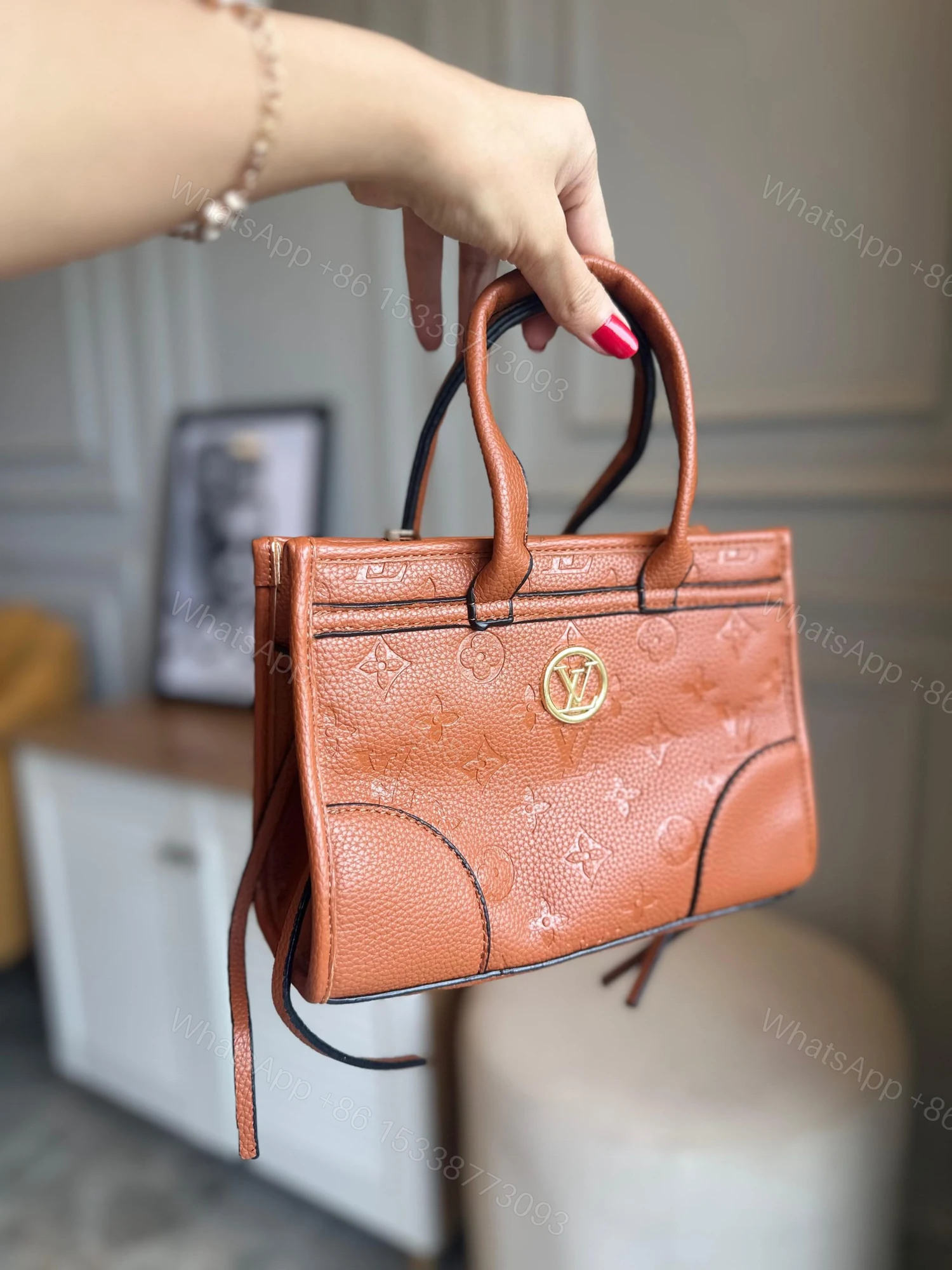 View 6 of First Copy Louis Vuitton Monogram Handbag – Premium Imported Designer Tote for Women