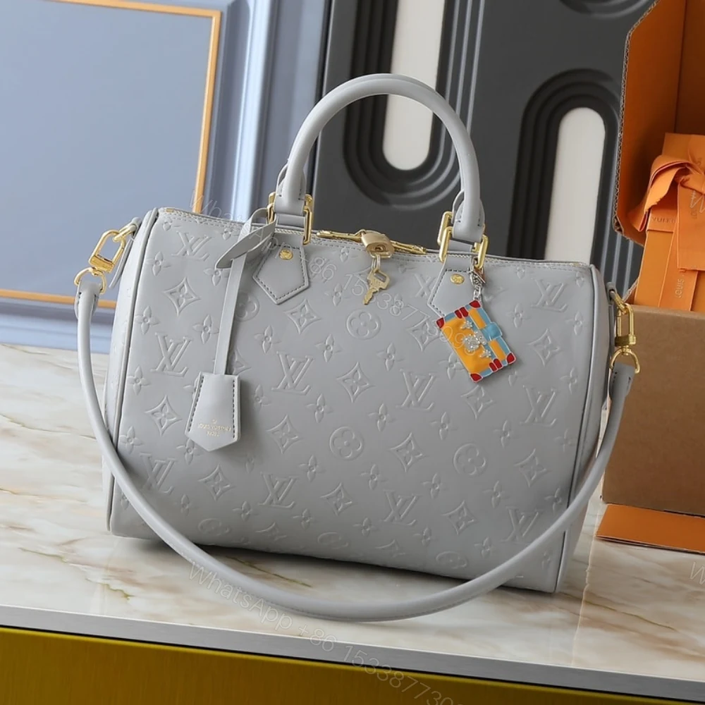 View 4 of Louis Vuitton Speedy Soft 30 Bag Cloud Grey 30Cm M25670
