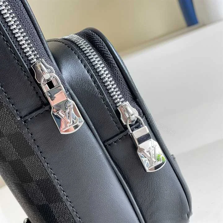 View 9 of LOUIS VUITTON AMAZONE SLINGBAG GRAY DAMIER GRAPHITE 3D COATED CANVAS N50012