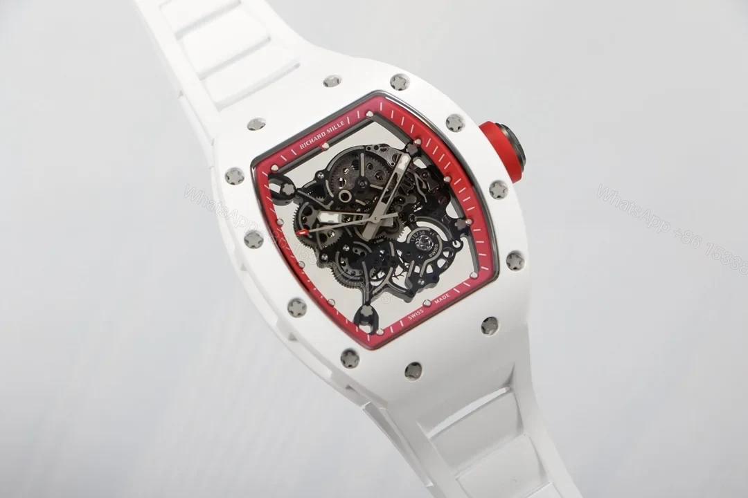View 2 of Richard Mille RM055 White Ceramic RMUL2 Integrated Movement White Shock Absorber Edition RM055-WC-RMUL2-WHITE-CERAMIC-2100