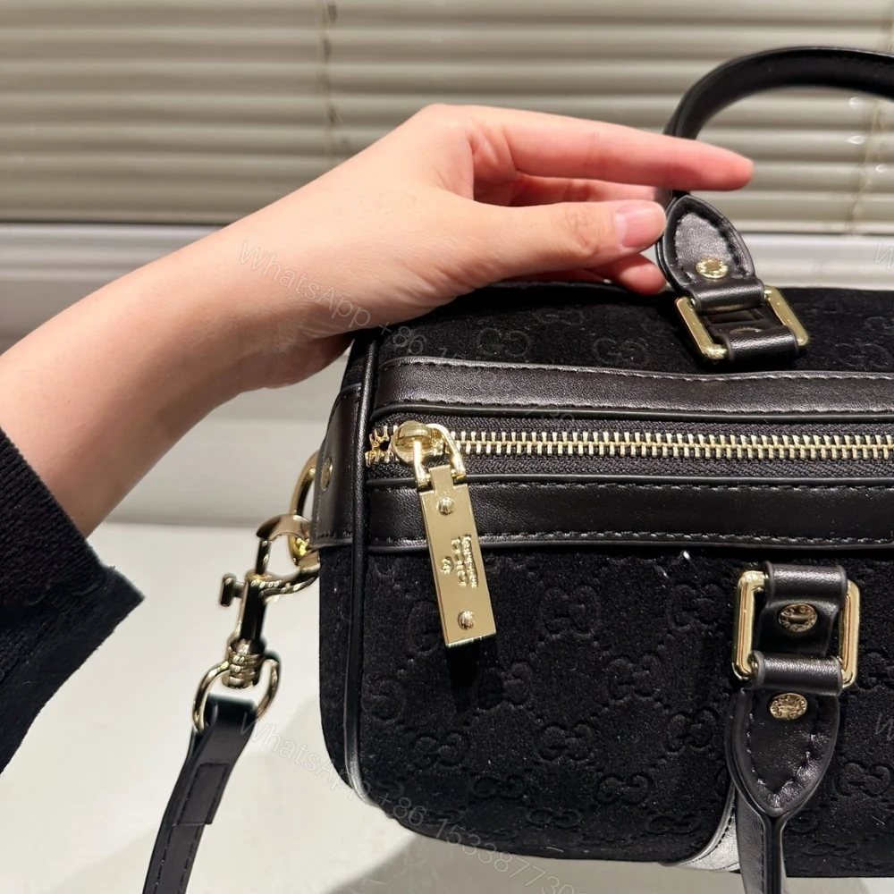 View 5 of Gucci Small Jumbo GG Canvas Duffle Bag Black 30Cm