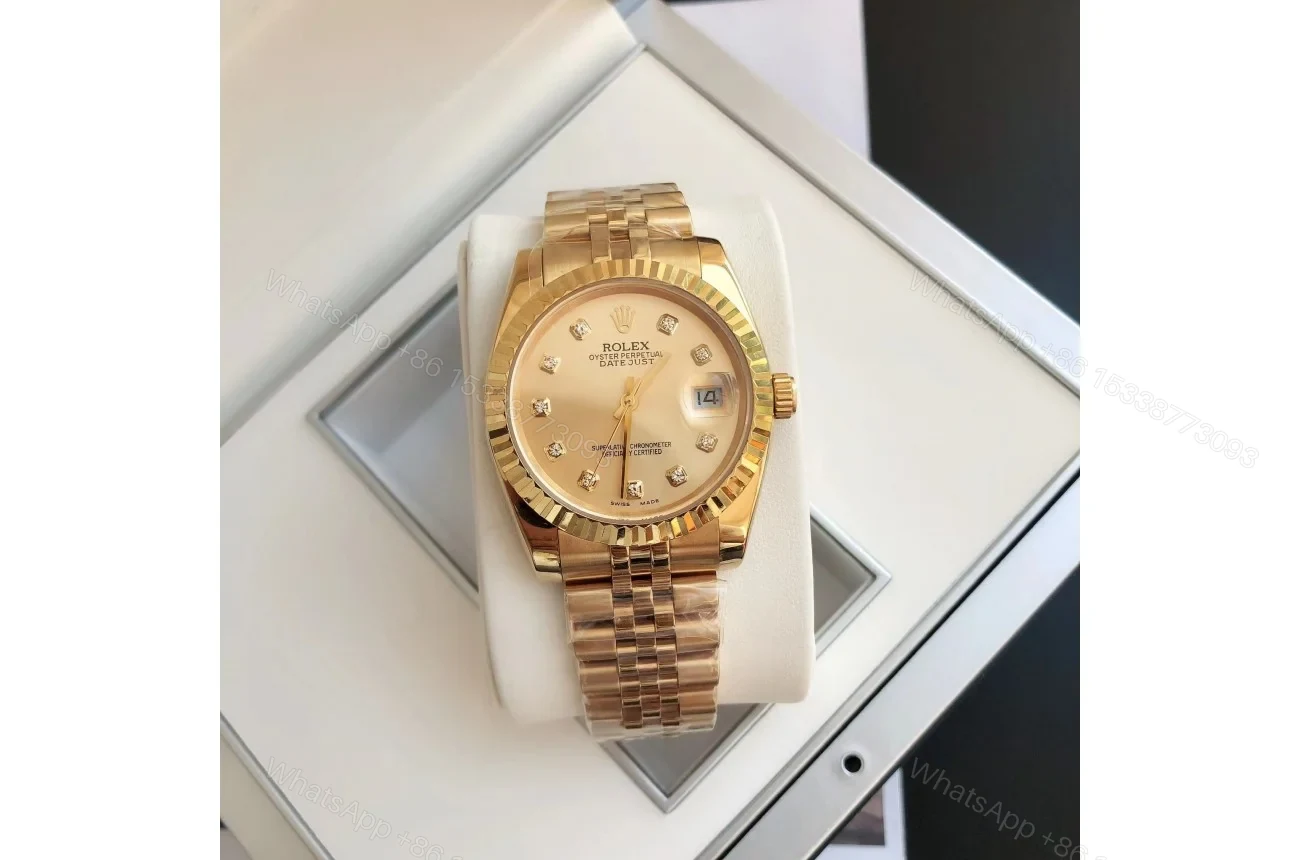 View 4 of Replica Rolex Datejust RG/RG Jub Gold/Dial 36/28 mm