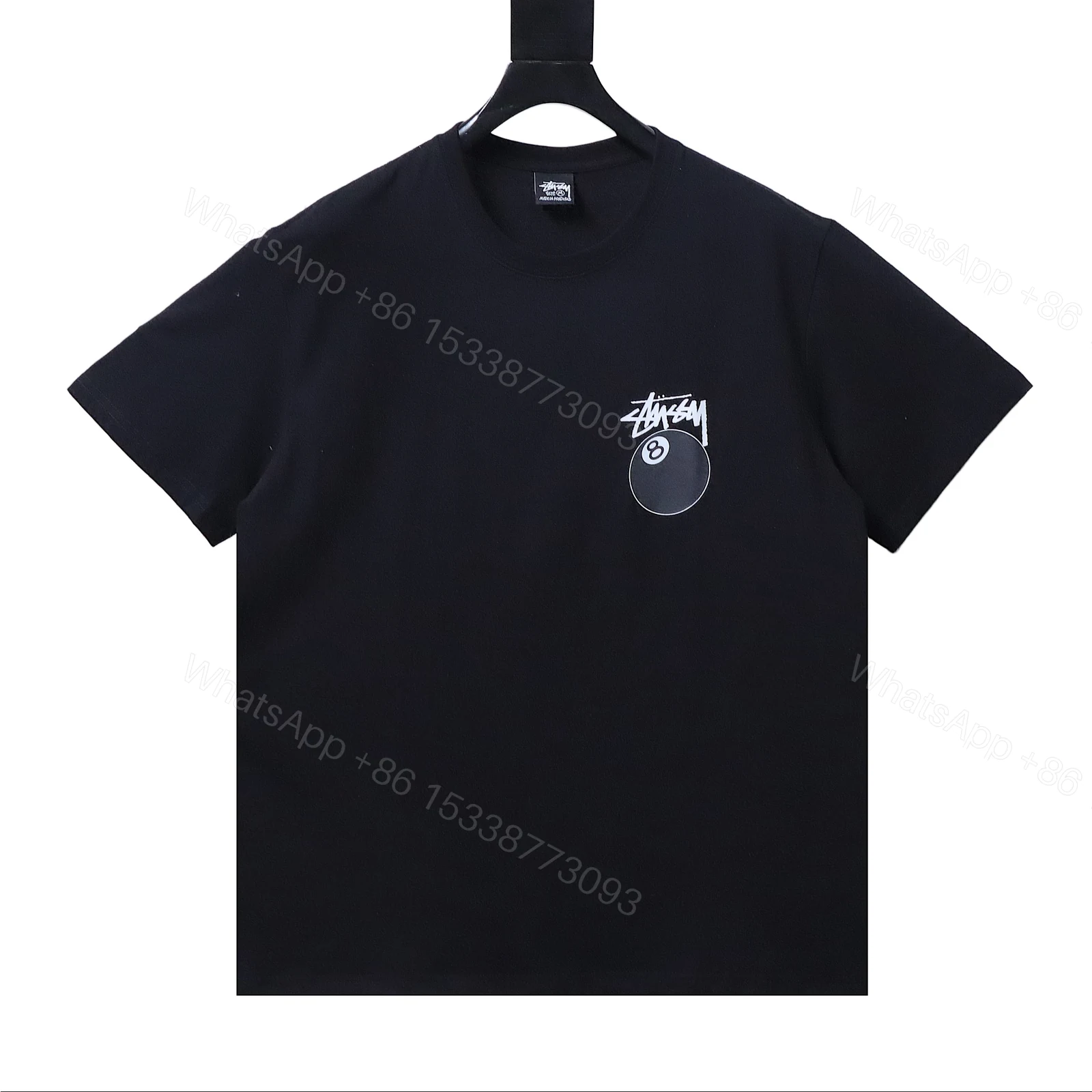 Stussy black 8-ball print short-sleeved shirt black — view 2