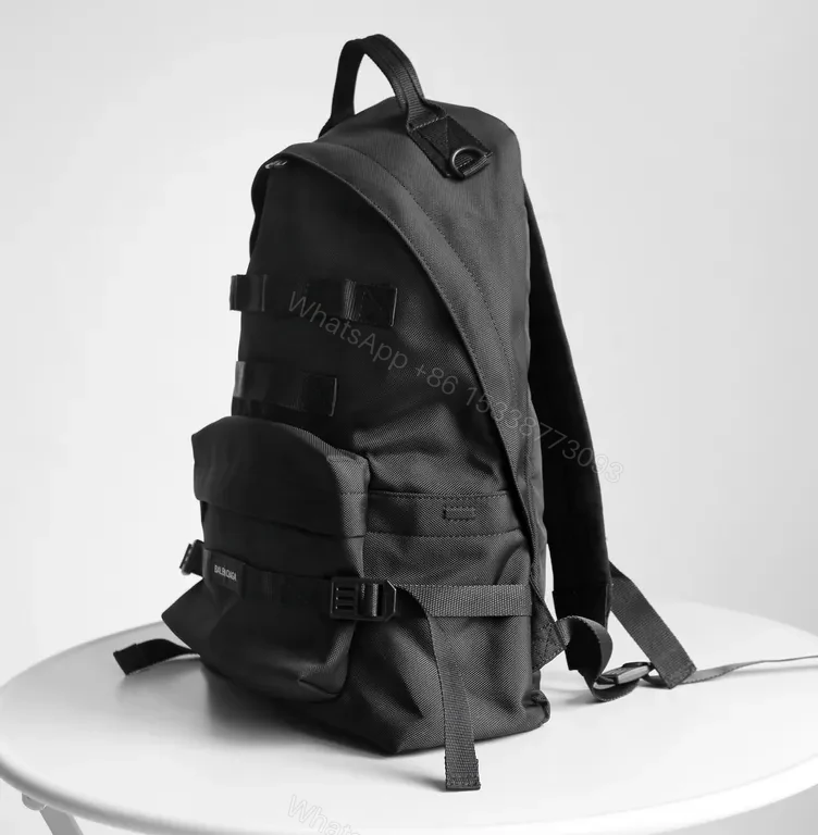 View 9 of Black Nylon Tactical Backpack â€“ Premium Street-Sleek, 22â€“28L