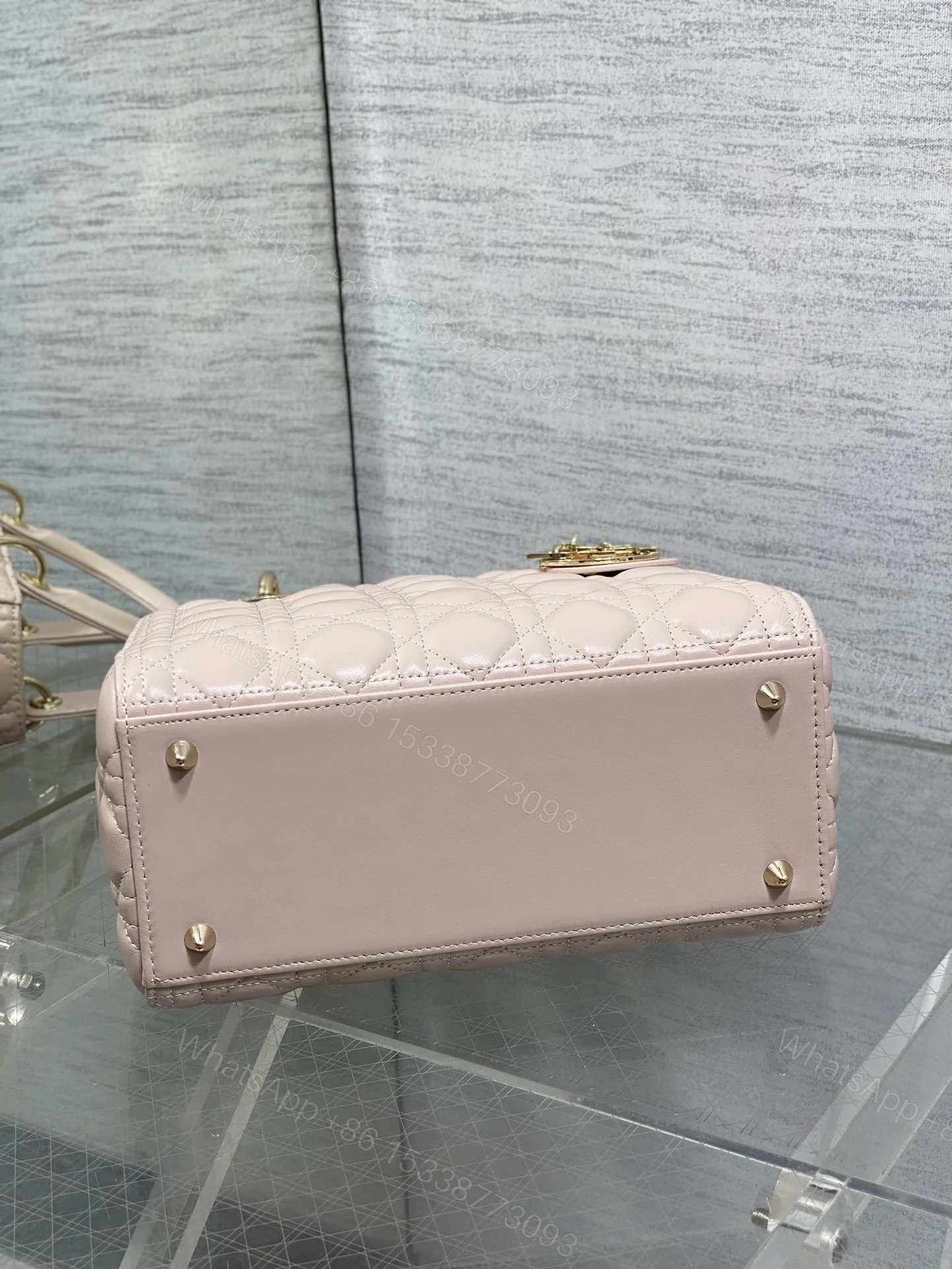 View 7 of Dior Lady Pink with Gold Hardware – Medium