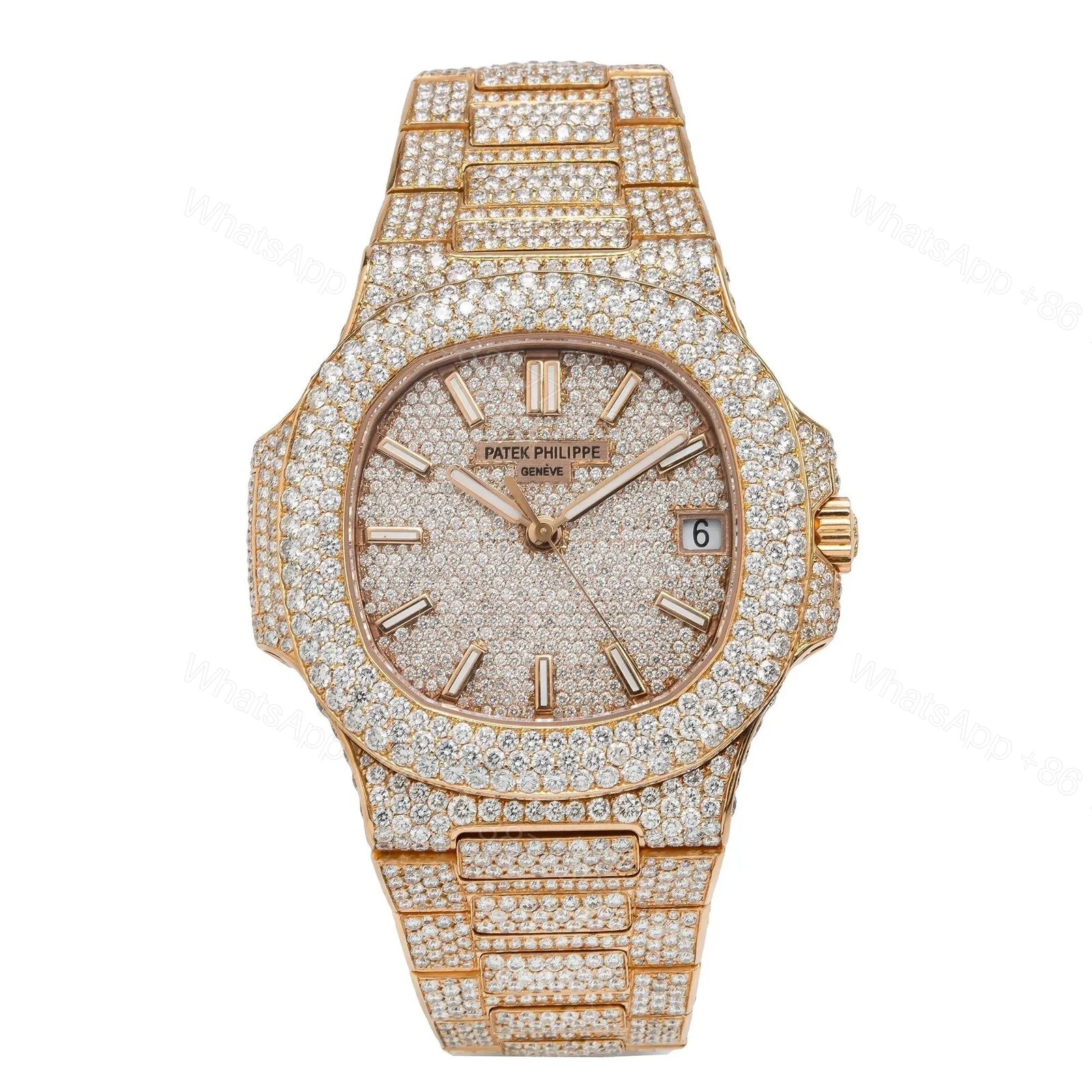 Replica Patek Philippe Nautilus Full Diamond — view 1