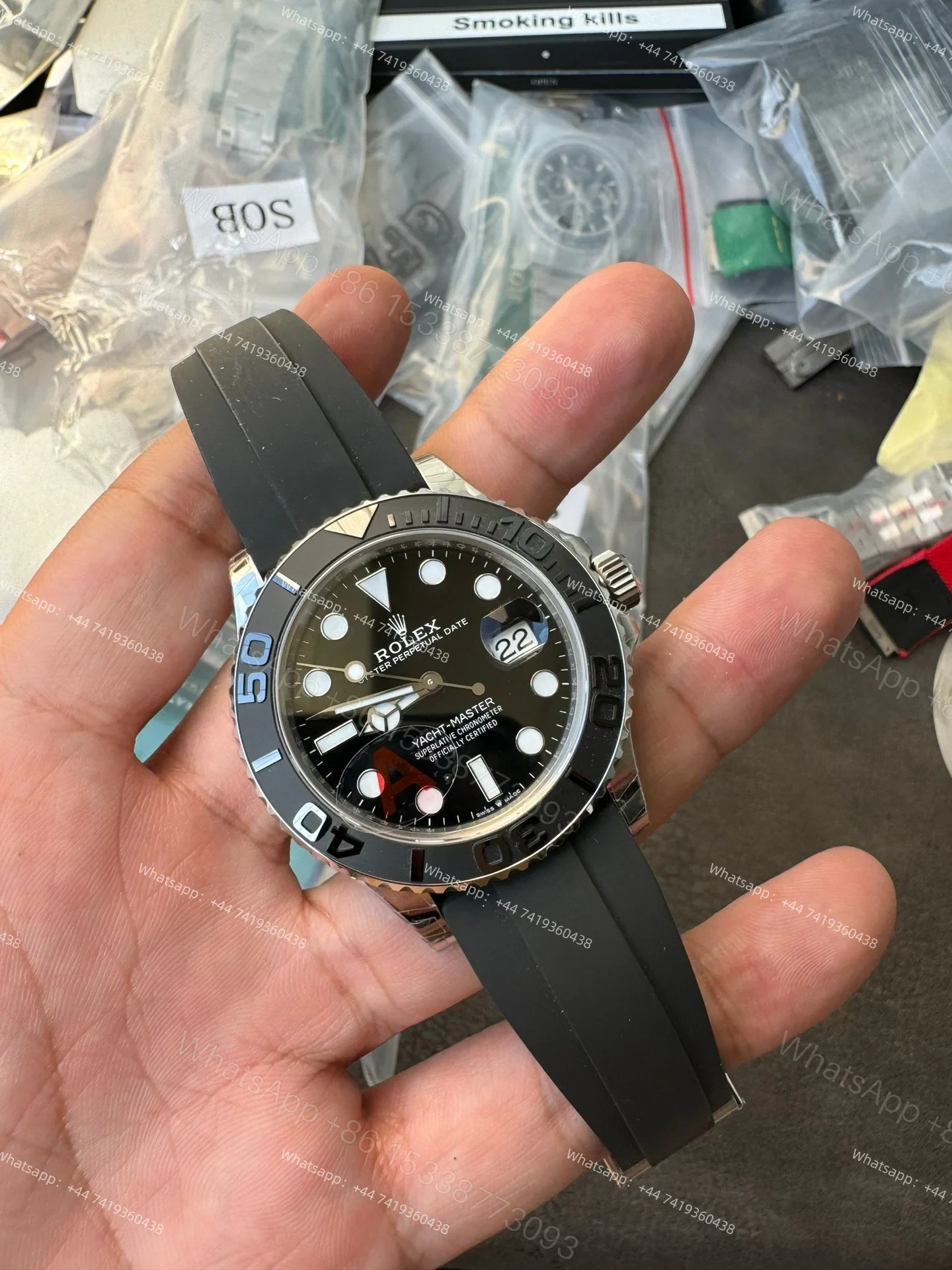View 7 of Rolex Yacht-Master 226659 1:1 Replica 18K White Gold Plated 42MM 3235 Movement Super Clone Watch