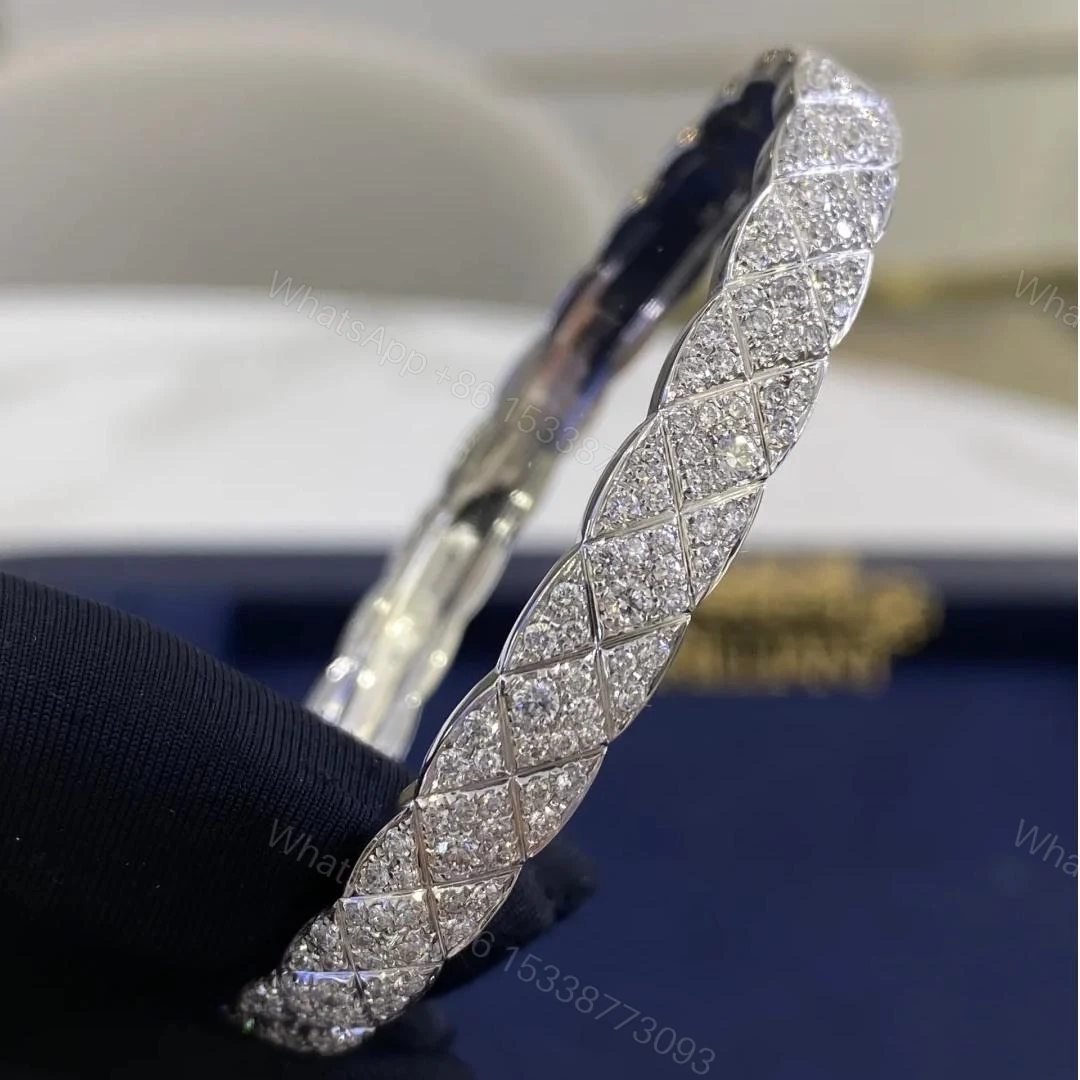 View 4 of Pure 18K Gold COCO Crush Bracelet with Full Diamonds
