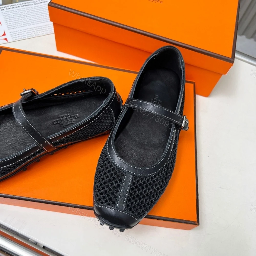 View 5 of HERMES KICHU BALLET FLATS BLACK H251170Z 7K380