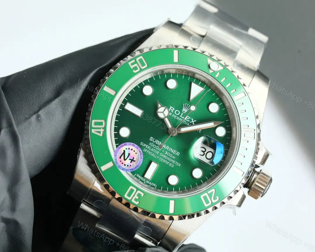 View 3 of Rolex Submariner Green Dial 40mm Oyster Bracelet Premium Edition 116610lv-0002