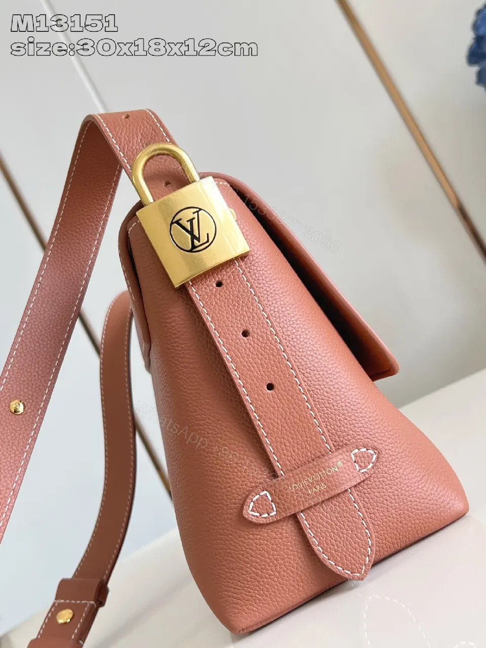 View 3 of Soft-pebble Leather Crossbody, Luxe Everyday Bag