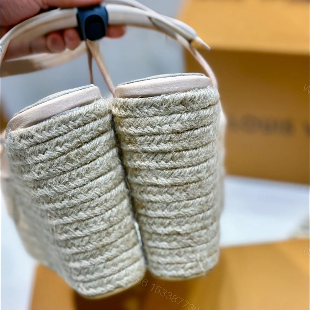 View 6 of LOUIS VUITTON MARE WEDGE SANDALS NATURAL BEIGE 1AHLM0