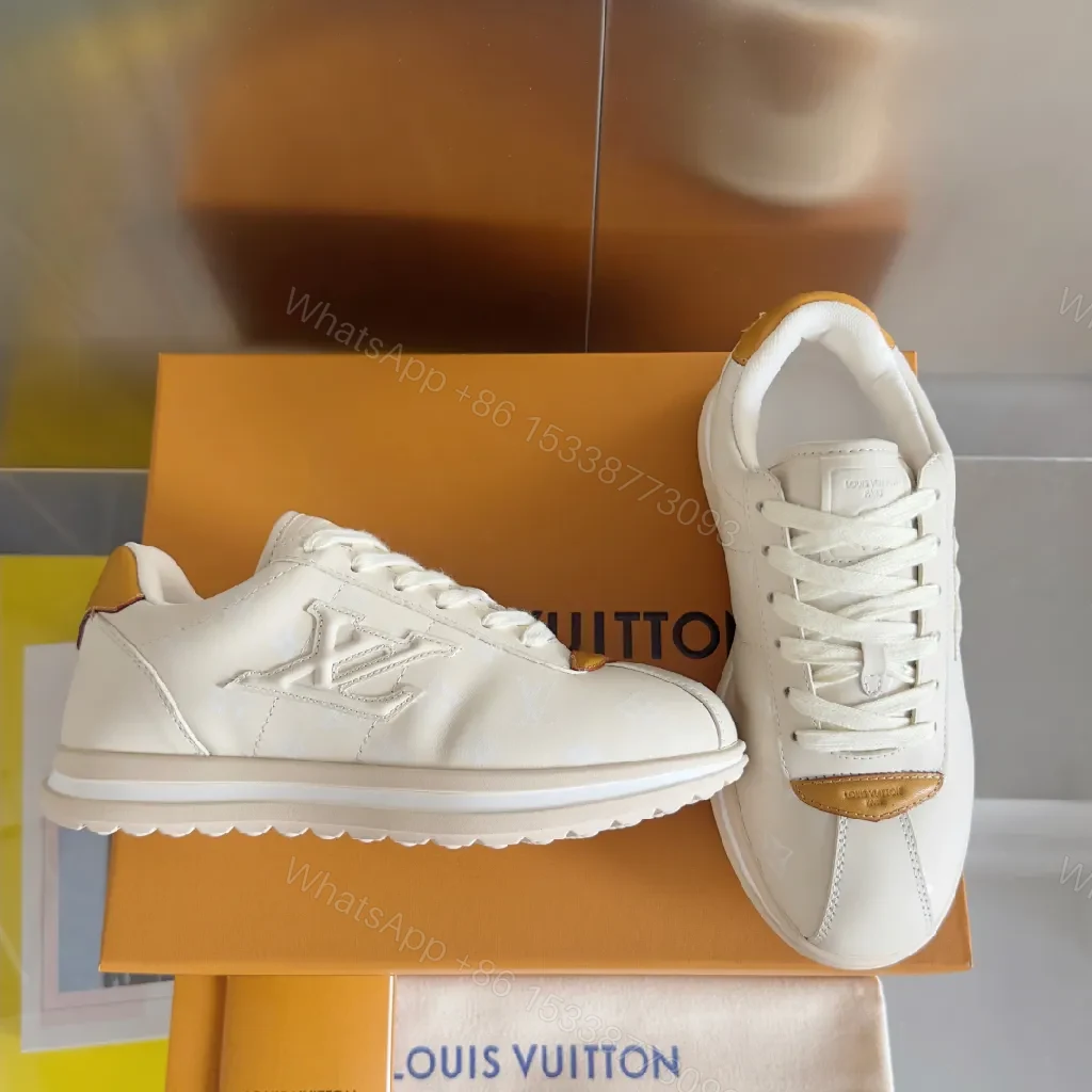 View 6 of Off-White Leather Sneakers: Premium Tan-Accented Everyday Comfort