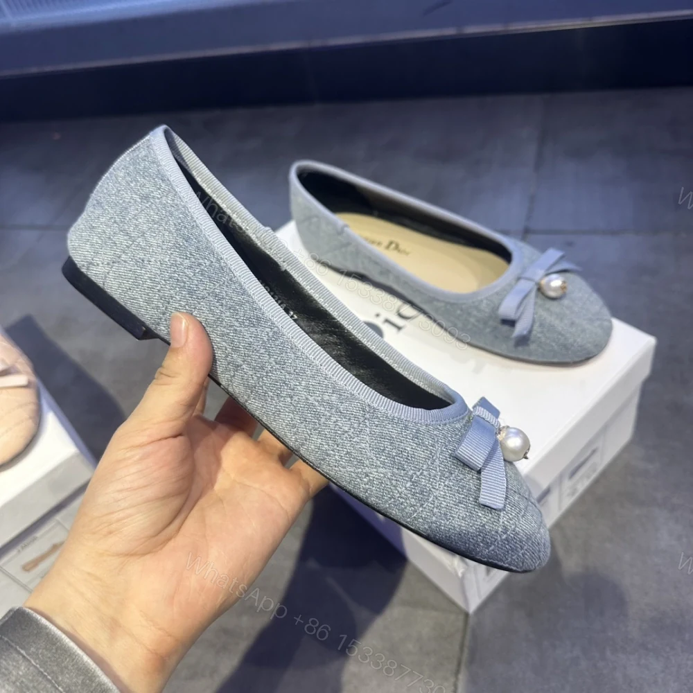 View 6 of 高仿Dior*Ballet系列KCB940圓頭套腳休閒單鞋藍色免檢版