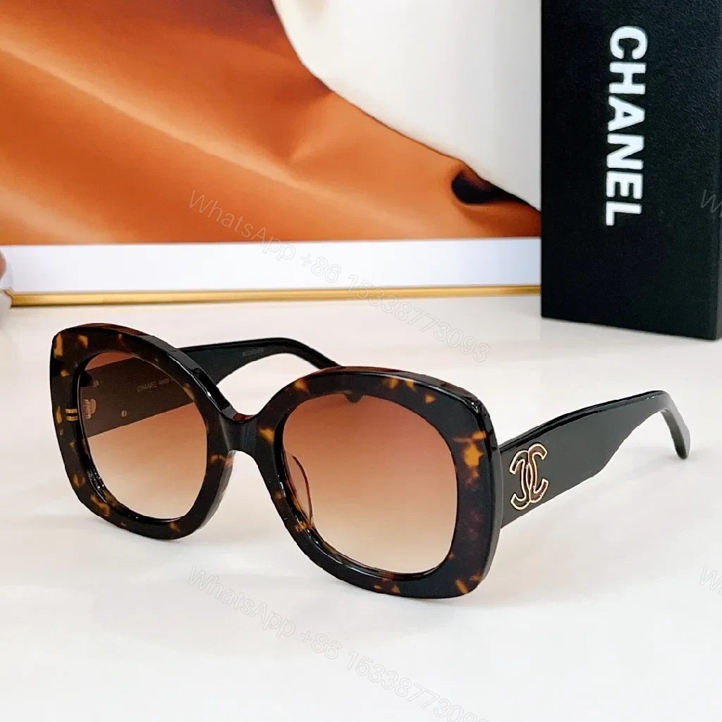 View 3 of Black Acetate Oversize Sunglasses – Gold Logo, UV 400