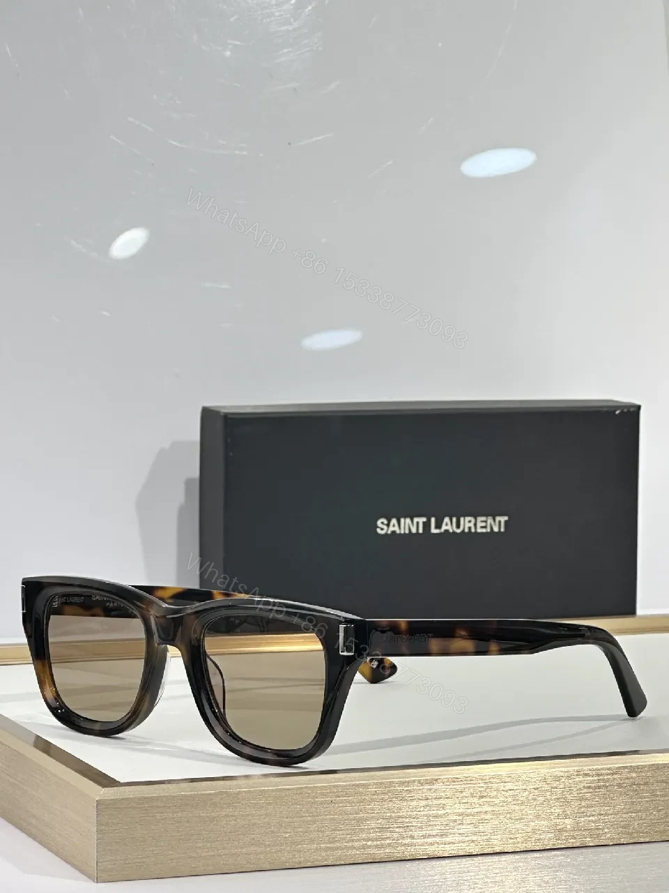 Tortoiseshell Acetate Sunglasses with Subtle Branding — view 1