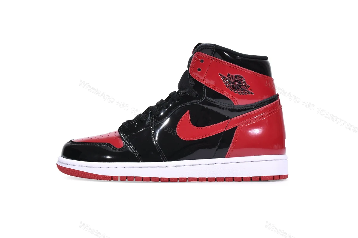 View 9 of Air Jordan 1 High OG Bred Patent 555088-063