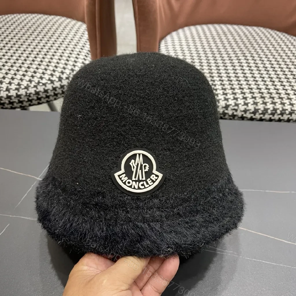 View 3 of Cozy Plush Bucket Hat: Velvet Warmth, Discreet Logo