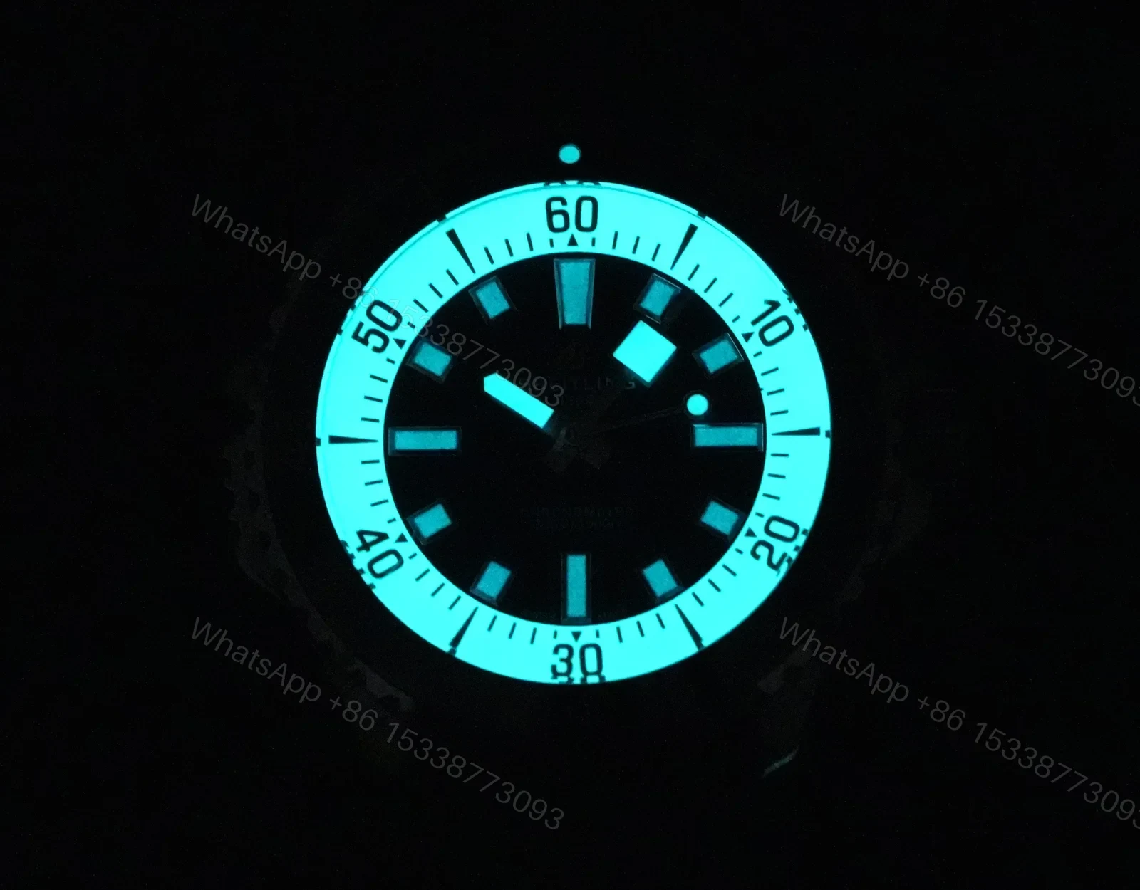 View 9 of Breitling Superocean Black Replica 46MM Premium Black Rubber Strap Diver Edition BT-SO-BLK-RBR-46