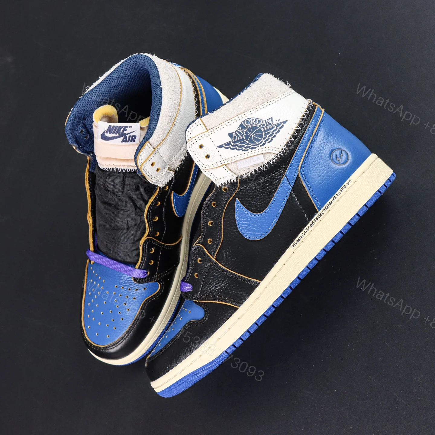 View 7 of Fragment Union Air Jordan 1 Sport Royal 2026 Reps