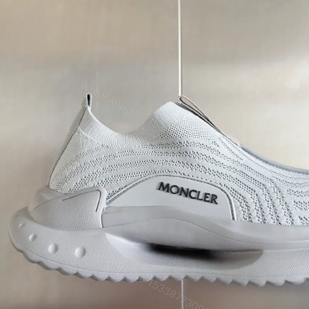 View 6 of White Knit Slip-Ons: Elevated Street-Sleek Comfort sneakers