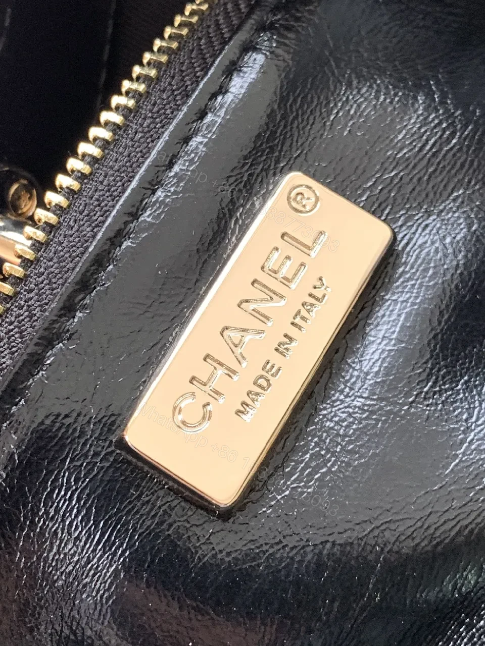 View 4 of Quilted Leather Handbag: Black, Gold Chain, Luxe Everyday Style