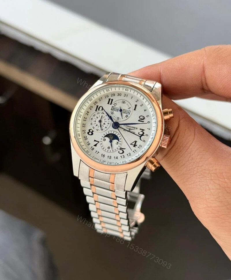 View 3 of Longines Moon-Phase Automatic 42MM Silver Dial Steel