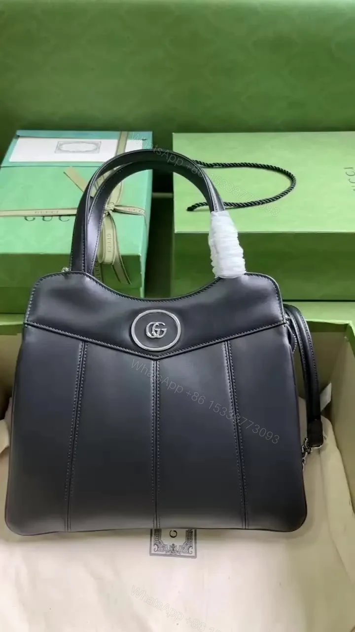 View 3 of Gucci Black Small Tote Bag crafted from Cowhide 745918