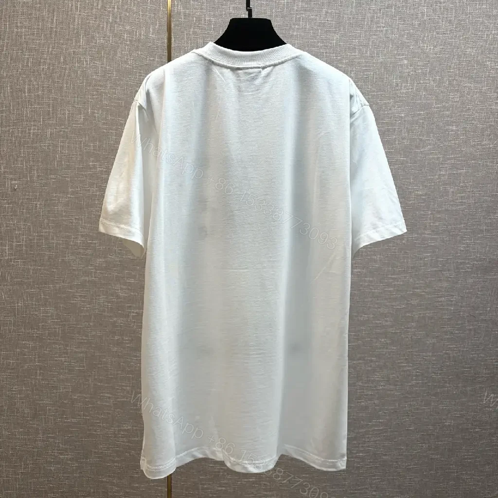 View 9 of White Cotton T-Shirt, Classic, Bonjour Tristesse Logo, Dior