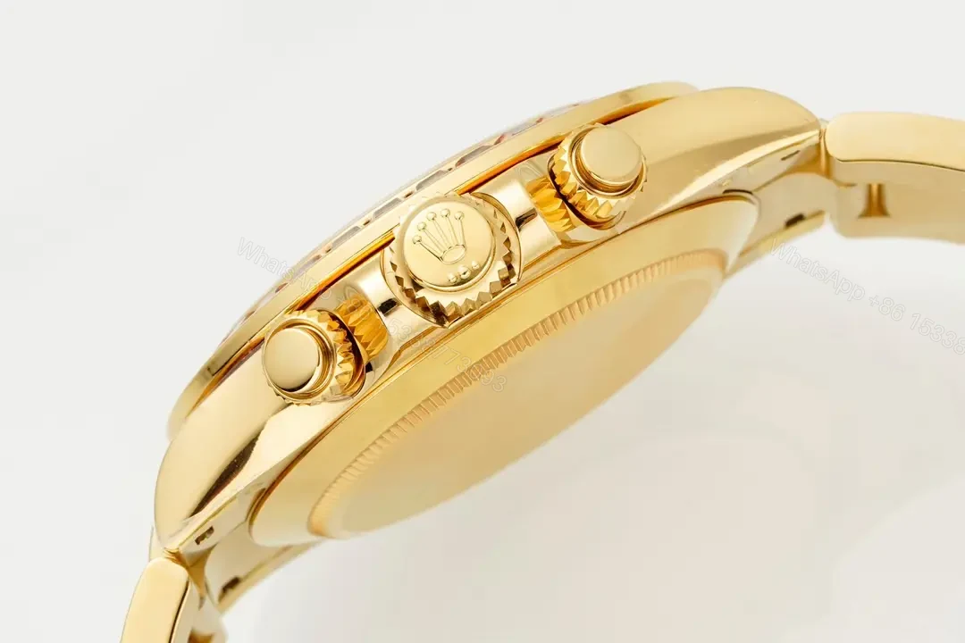 View 6 of Premium Rolex Daytona Orange Sapphire Gold White Dial replica 40MM Oyster Bracelet Edition RG-DAYTONA-ORANGE-SAPPHIRE-GOLD-WHITE-OYSTER-40