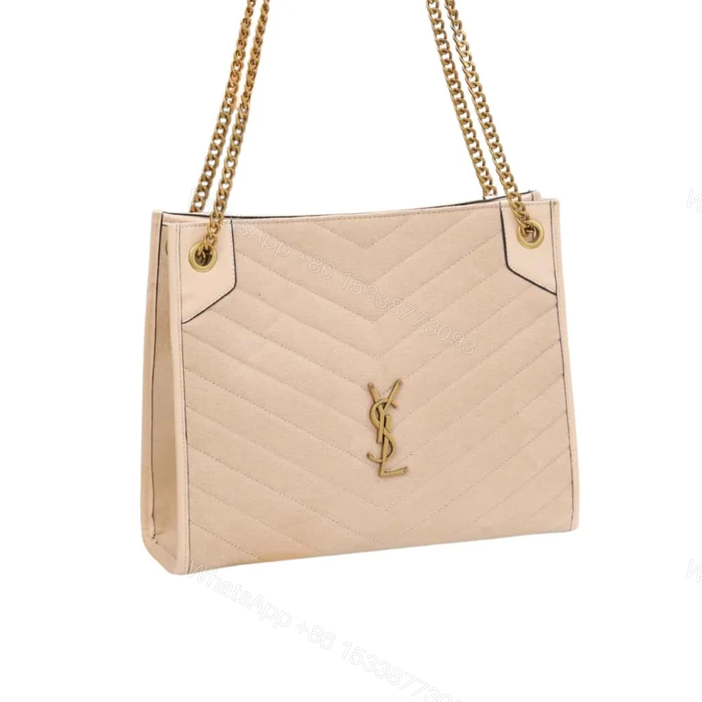 Saint Laurent Medium Niki Shopping Bag Beige 33Cm — view 1