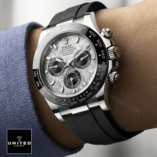 View 6 of Rolex Cosmograph Daytona White Gold Meteorite 116519LN Replica