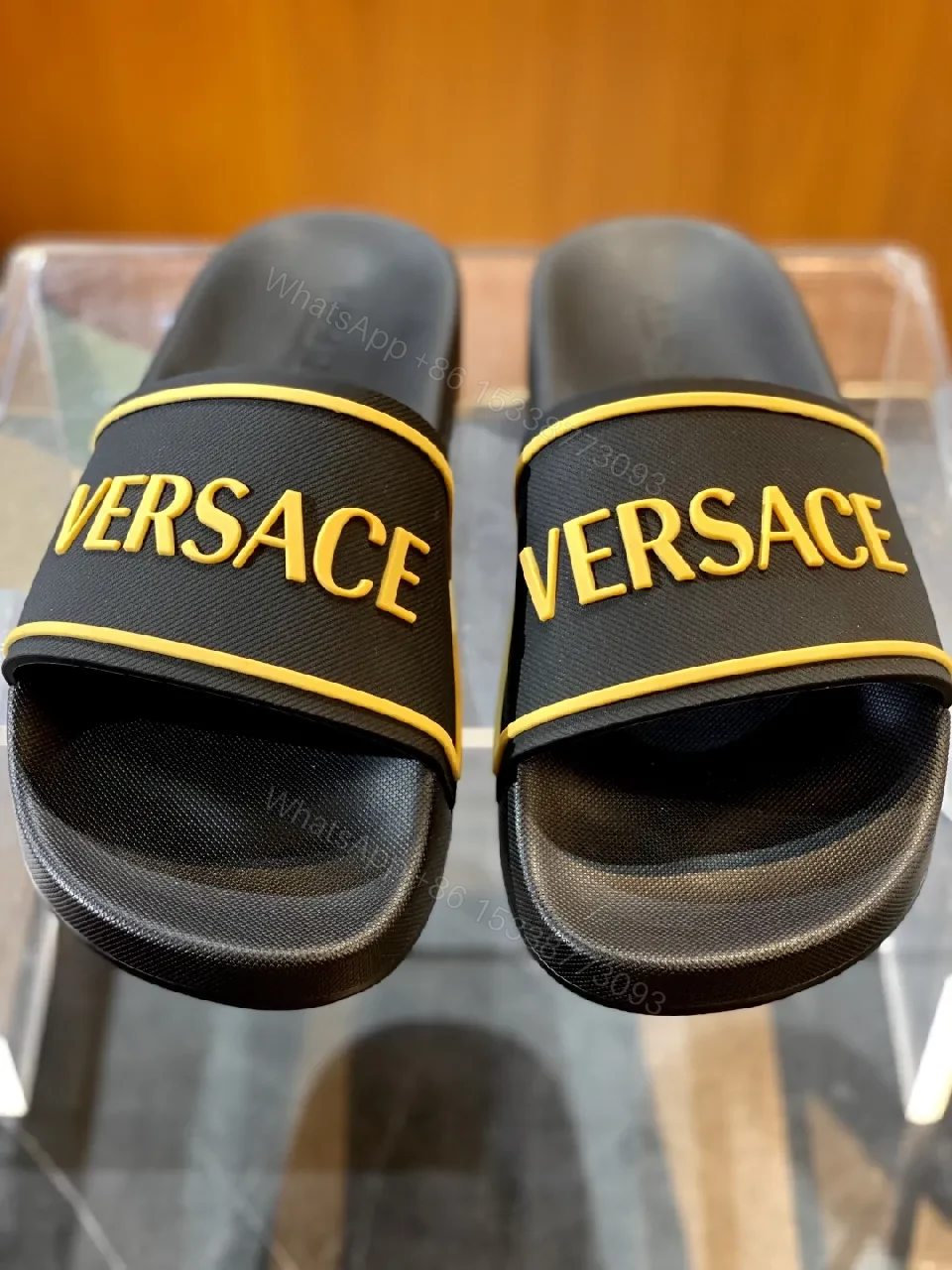 View 8 of Bold Black + EVA Slide Sandals + Open-Toe Luxe + Signature Branding Comfort + Sandals
