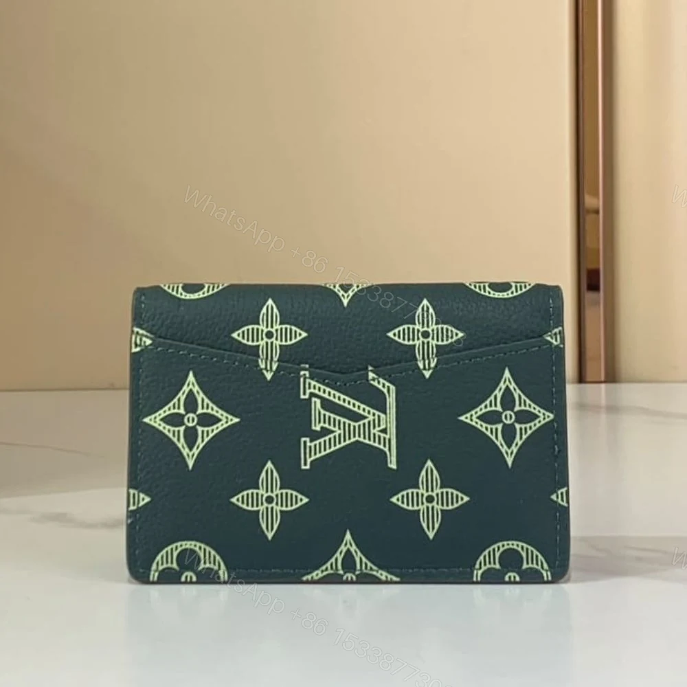 View 5 of Louis Vuitton Pocket Organizer Monogram Shadow Forest Green 14Cm M27149