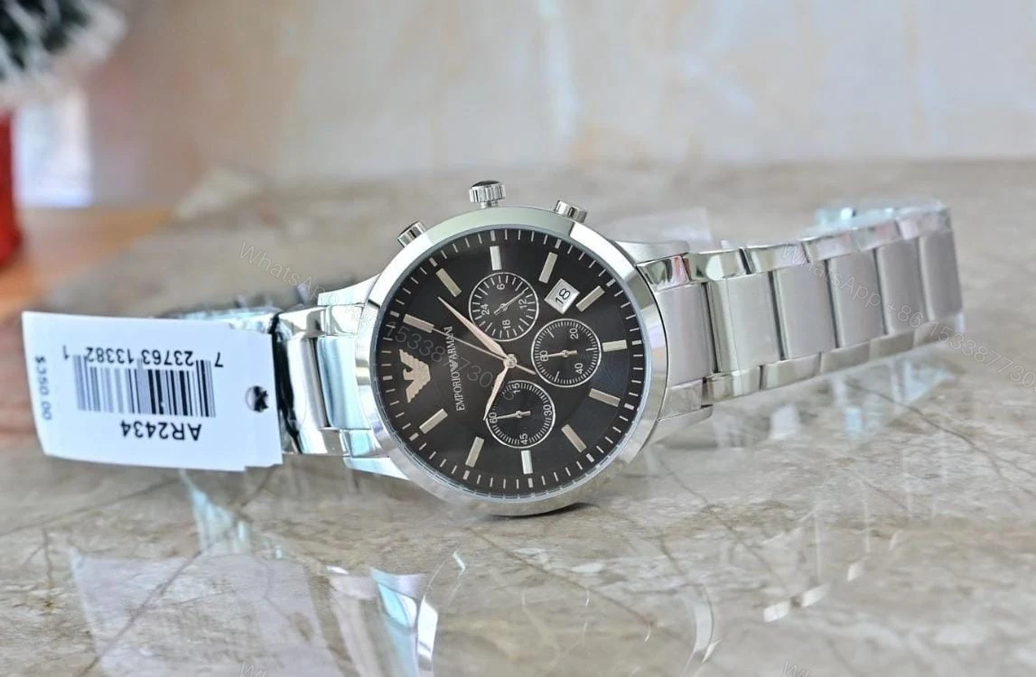View 2 of First Copy Emporio Armani Classic Silver-Black Watch
