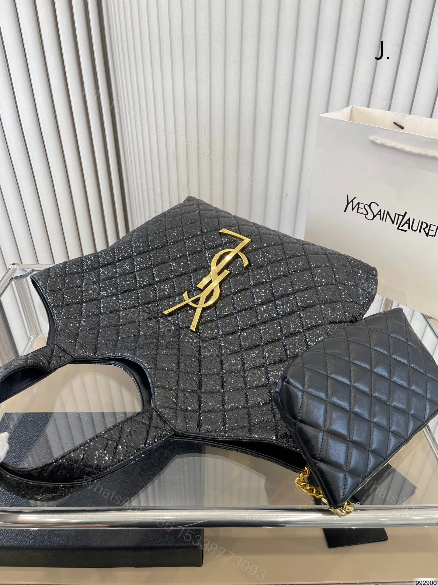View 3 of Women Saint Laurent Icare Maxi Shopping Bag In Quilted