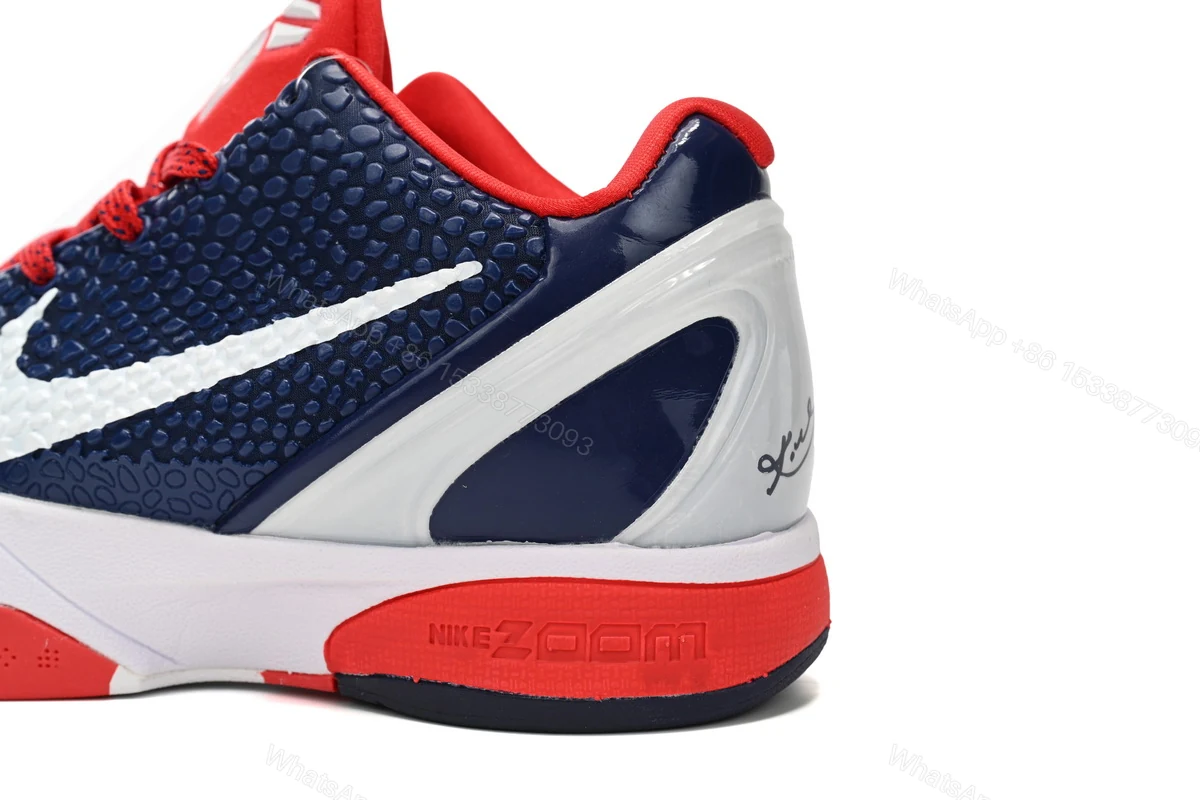View 2 of Nike Kobe 6 Protro White Blue Red 436311-003