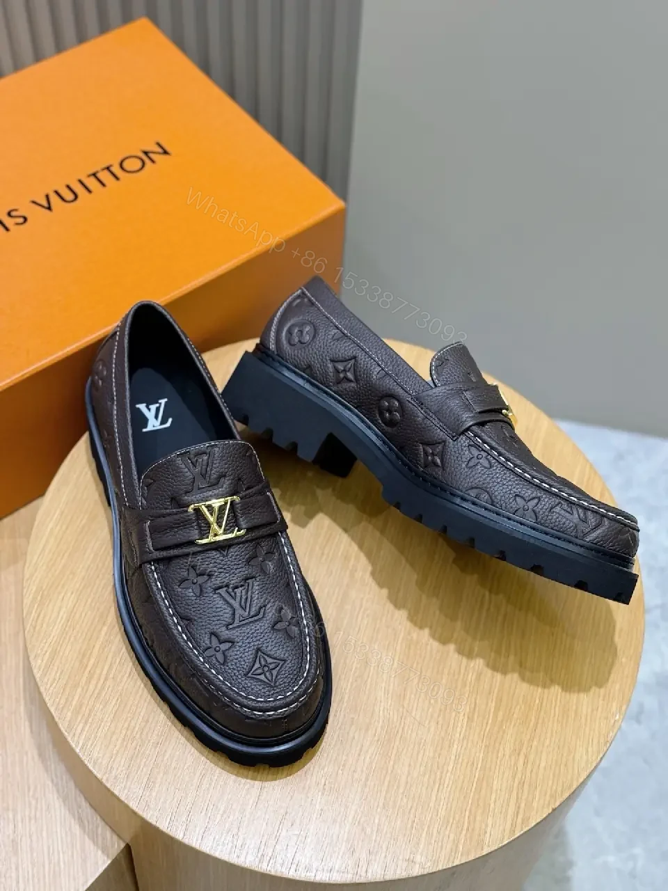 View 2 of Monogram Leather Loafers: Structured Comfort & Luxury Asset