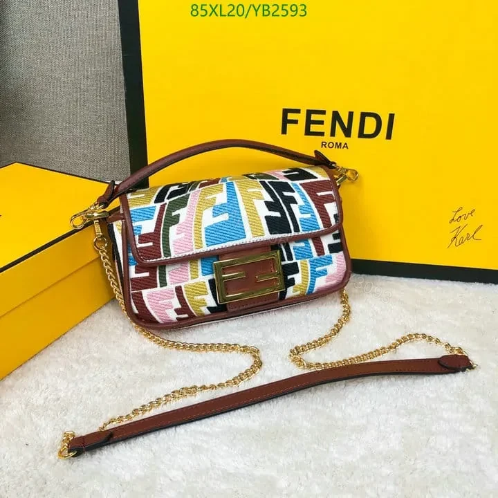 View 12 of Fendi Baguette Bag in Fish-Eye Motif Canvas YS24742 – Stylish Design