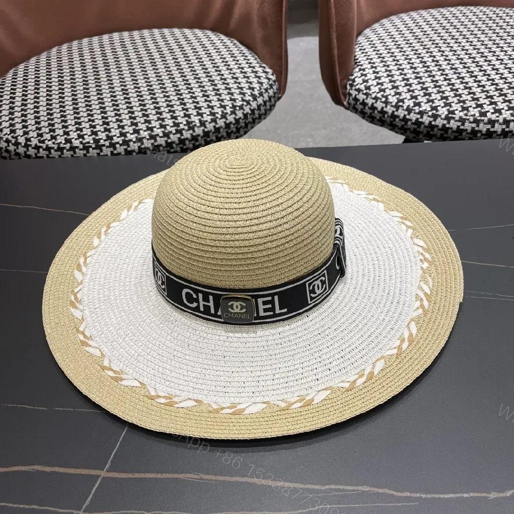Chic Straw Panama Hat with Signature Ribbon, Sun-Ready Elevation — view 1