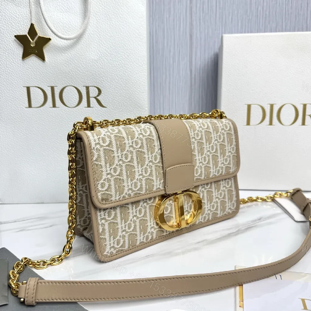 View 6 of Chic Monogram Bag: Gold Chain Crossbody Elegance